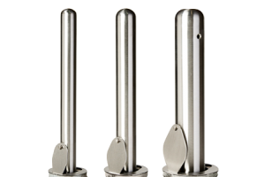 Stainless Steel Round Post Lock Removable Bollards