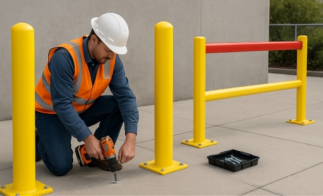 Installing Surface-Mounted Bollards and Barriers-1