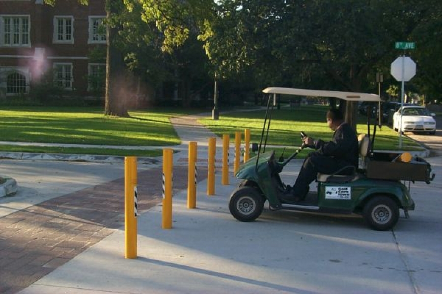 TrafficGuard, Inc Round Post Key Lock - Removable pipe bollard Grinnell College, Grinnell, IA