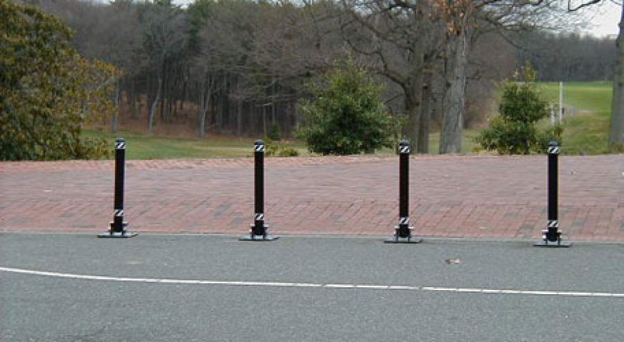 TrafficGuard, Inc Hinged Round Post, 30 - Steel bollards Beth Page State Park, New York